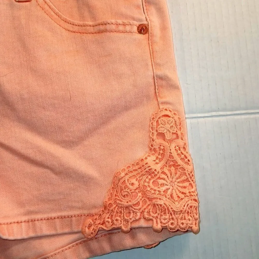 Justice New w/Tags Peach Bib Overall Shorts - Girls Size 12 Plus Beauties!!
